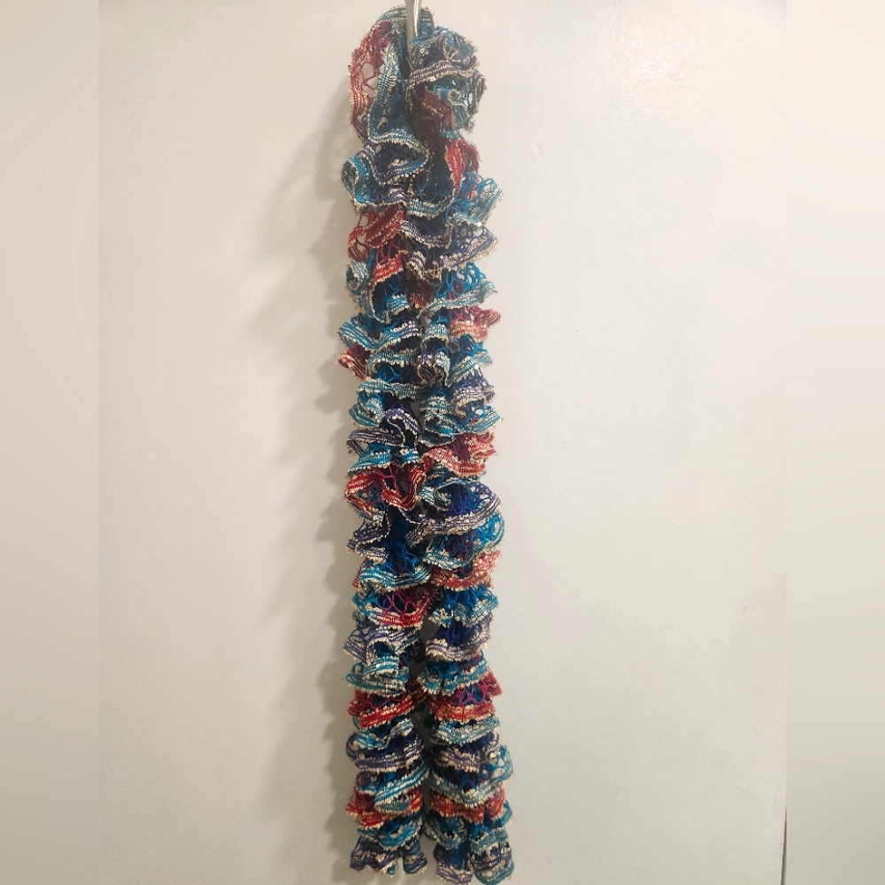 Vintage Handmade Ruffle Scarf